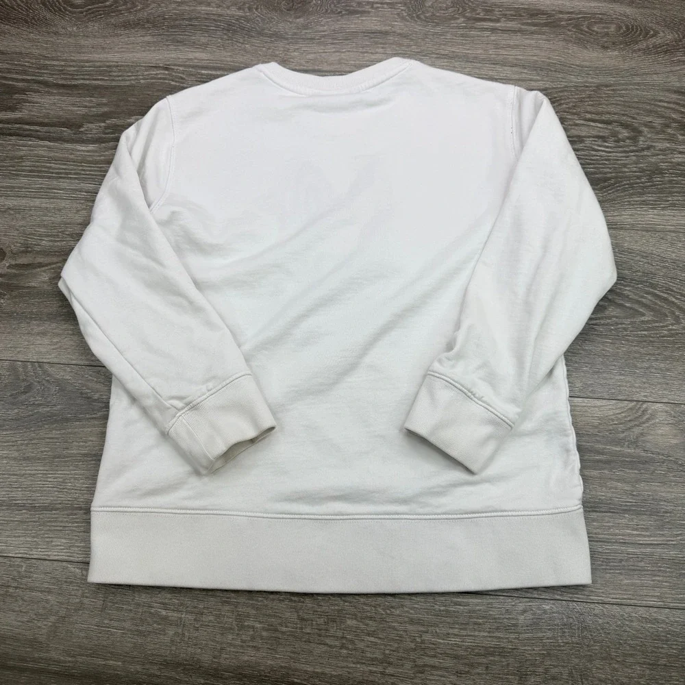 Psycho Bunny Sweatshirt Boys Large White Crewneck Crossbones Embroidered Logo